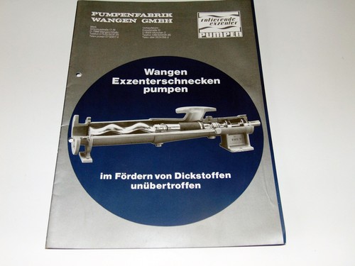 Pumpenfabrik wangen prospekt - wangen,