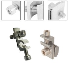 2 stk Erdungsklemme Alu Edelstahl Solar PV für Aluprofil Photovoltaik-Module