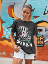 Bio Damen Oversize T-Shirt 420 Weed All Day funny Marihuana Gras kiffen weed