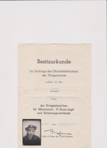 Besitzurkunde marine für - marine,