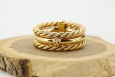 WELLENDORFF Ring 750 Gold Kordel 8,5 mm Diamant 0,02 ct. IF F Ringgröße 55