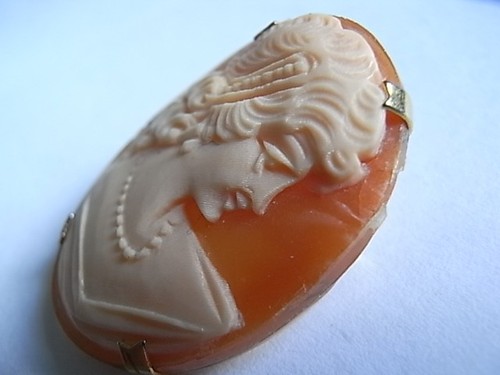 Vintage brosche kamee gemme - vintage,
