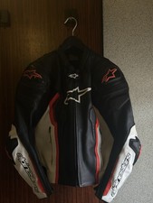 Alpinestars Missile V2 Lederjacke Rot Weiß