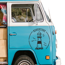 Leuchtturm Wohnwagen Aufkleber