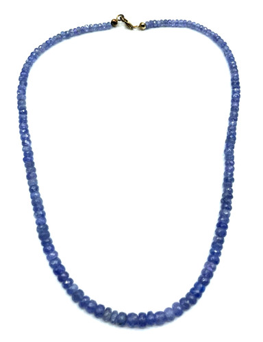 Tansanit kette collier 925 - tansanit,