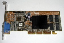 AGP 4x Grafikkarte Asus V7100(T), GeForce2 MX400, 32 MB SDRAM, VGA, gebraucht