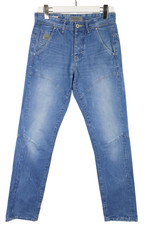 JACK & JONES Stan Anti Fit Jeans Herren W29/L32 Blau Whiskers Faded Button Fly