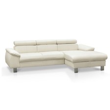 Ledersofa - bianco -