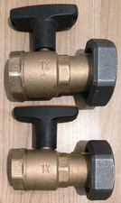 Heimeier Pumpenkugelhahn Set 1x Globo P1  1/4" + Überwurfmutter und 1x Globo P-S