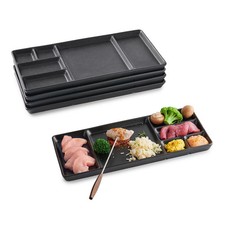 BETTY BOSSI Gourmet-Teller Porzellan 4 Stk. - Spülmaschinengeeignet Schwarz