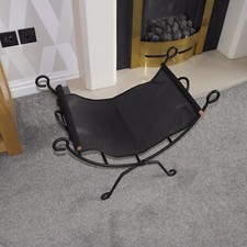 klappbar schwarz Stahl Blockhalter Korb Display mit Canvas Tragetasche Aufbewahrung