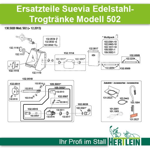 Ersatzteile suevia tränketrog - ersatzteile,
