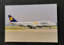 Postkarte Ansichtskarte Lufthansa Boeing 747-400 " 50 years sticker "