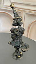 CLOWN/HARLEKIN mit Hut Bronze "Corry Ammerlaan" Kunst Figur Sammler Artihove