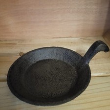 Metall Kerzenhalter für Stumpenkerze Griff 480 g Guss Schwarz Mittelalter Retro