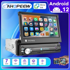 7" 1 DIN Ausfahrbarer Android 12 Autoradio IOS/Android Bluetooth GPS NAVI WIFI