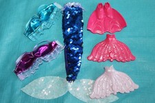 BARBIE KLEIDUNG -28- BEINKLEID MEERJUNGFRAU MERMAID BUSTIER BIKINI FUSS FLOSSE