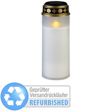 PEARL XXL-Solar-LED-Grabkerze mit Dauerlicht und Akku, Versandrückläufer