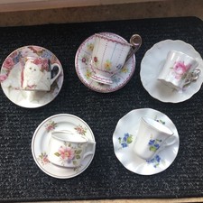 Porzellantassen, Sammeltassen,5 Stück im Konvolut!