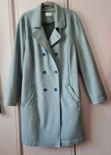 Kurzmantel....Tranchcoat aus Veloursleder-Imitat  ... Gr. 46....Grün....