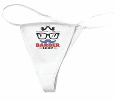 Damen String Tanga BARBER SHOP - FRISEUR FRISEUSE BART VOLLBART - FRISEURSALON