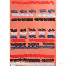 HERBERT ZANGS PINSEL ABWICKLUNG ROT FARBE INFORMEL NACHLASS ZERTIFIKAT