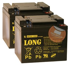 2 x BLEI AKKU 12V 50Ah passend für E-ROLLSTUHL MOBILIS M58 / M65 / M68 / M74