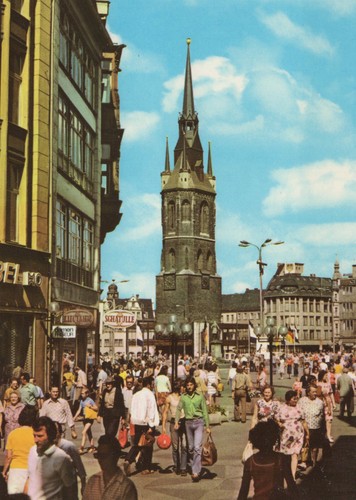 Halle saale markt ddr - halle, bild