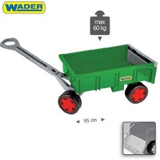 Wader Handwagen Grün Anhänger für Gigant Truck Traktor Hänger Kinder Spielzeug