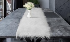 Tischläufer Kunstfell creme