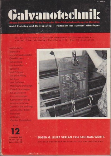 Galvanotechnik band - galvanotechnik.,