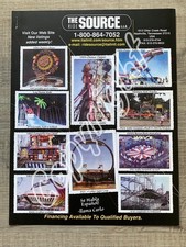 Alter Werbeprospekt Used Rides THE RIDE SOURCE - Freizeitpark Fahrchip Kirmes