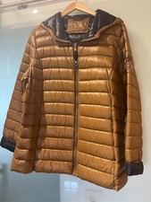 Daunenjacke mit Kapuze – Gr. 46  – braun/schwarz  –  siehe Bilder + Masse !