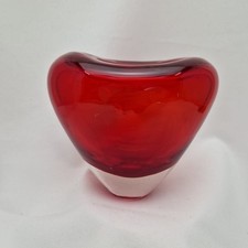 Herz Vase Glas Murano Vintage