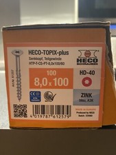 Heco Topix Plus Holzschrauben ideal für Dachsparren 8x100mm 75 Stk - ⚡️Versand