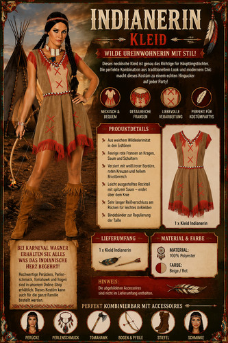 Indianerin kostüm damen - kostüm,