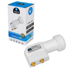Twin LNB Digital Full HD TV 3D LMB 2 Teilnehmer Wetterschutz SAT 0,1dB 4K 5K LNC