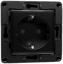 Shelly Wandsteckdose Wohnaccessoires Stecker Unterputz Berührungsschutz Schwarz