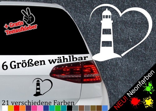 Leuchtturm herz aufkleber - herz,