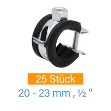 25x Stahl Rohr Schellen 20mm