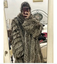 Silberfuchs Pelzmantel 44-46