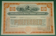 Philadelphia Rapid Transit Compagny - 1 Share 17.01.1927 - EF - gerahmt