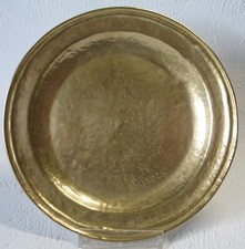 Massiver Collini Austria Messing-Teller mit Signatur – Ø von ca.: 170 mm – Gewic