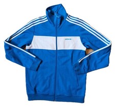 Adidas Beckenbauer Vintage Retro Jacke blau weiß Colourblock RARE Jacket L