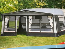 Brand Markenzelt Neuwertig 1002cm -1025cm mit Gardienen und Sturm Gestänge zus. 