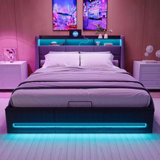 LED Bett King Size Polsterbett
