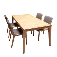 Team 7 Esstischgruppe Mylon Mit 4 Stühlen Kernbuche Mit Einlegeplatte