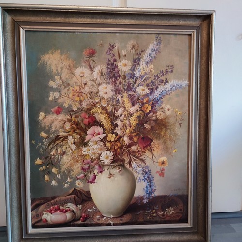 Altes ölbild blumen - altes,