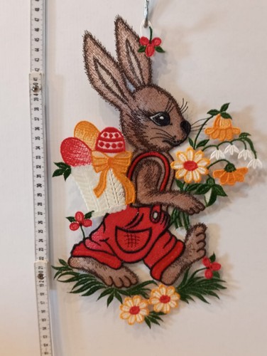 Fensterbild spitze ostern hase - fensterbild,