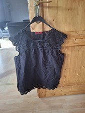 Blusentop Damen Gr.42 Schwarz